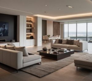 Futuristic Smart Home Living Room